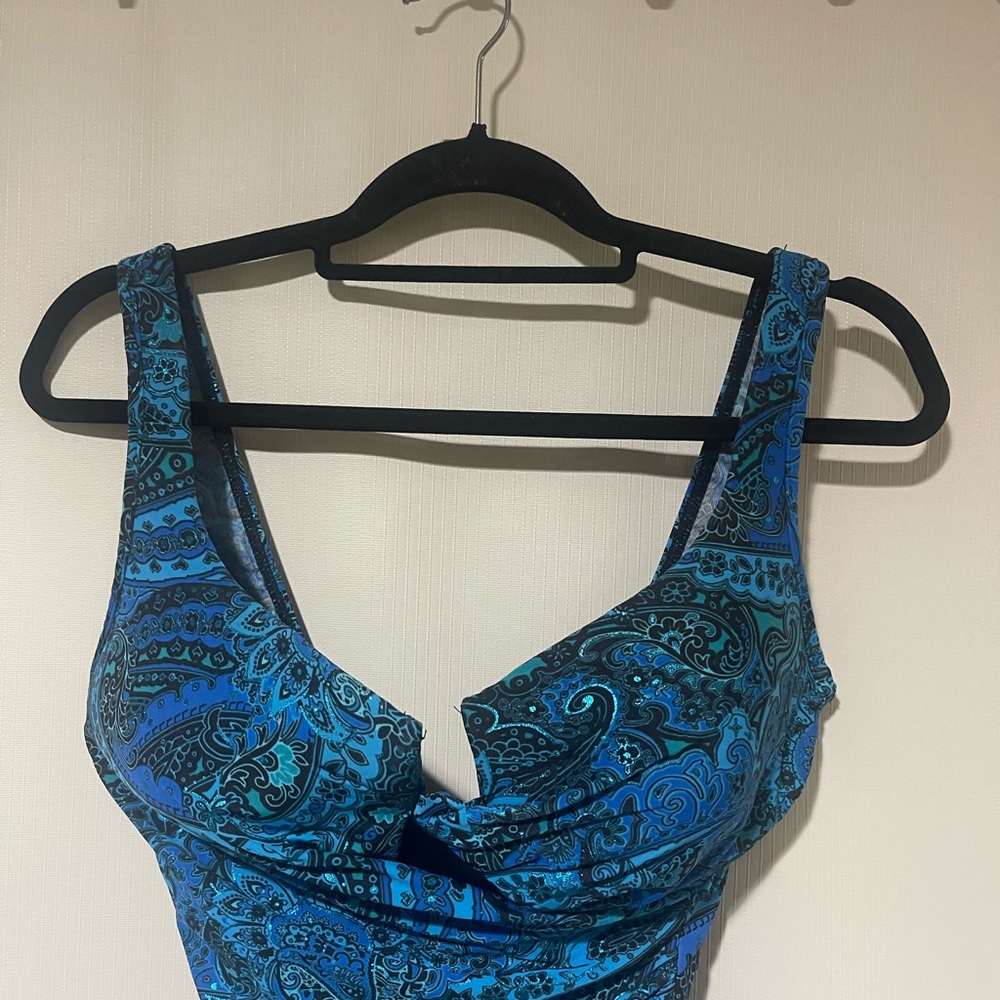 Miraclesuit Blue Patterned Bikini - image 2